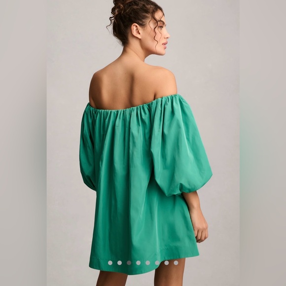 MARE MARE ANTHROPOLOGIE PUFF SLEEVE OFF THE SHOULDER MINI DRESS XXS - Picture 3 of 16